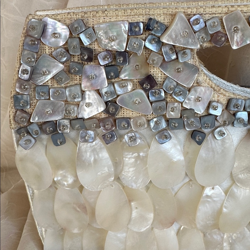 Genuine mother of pearl hand bag purse - Picture 3 of 11